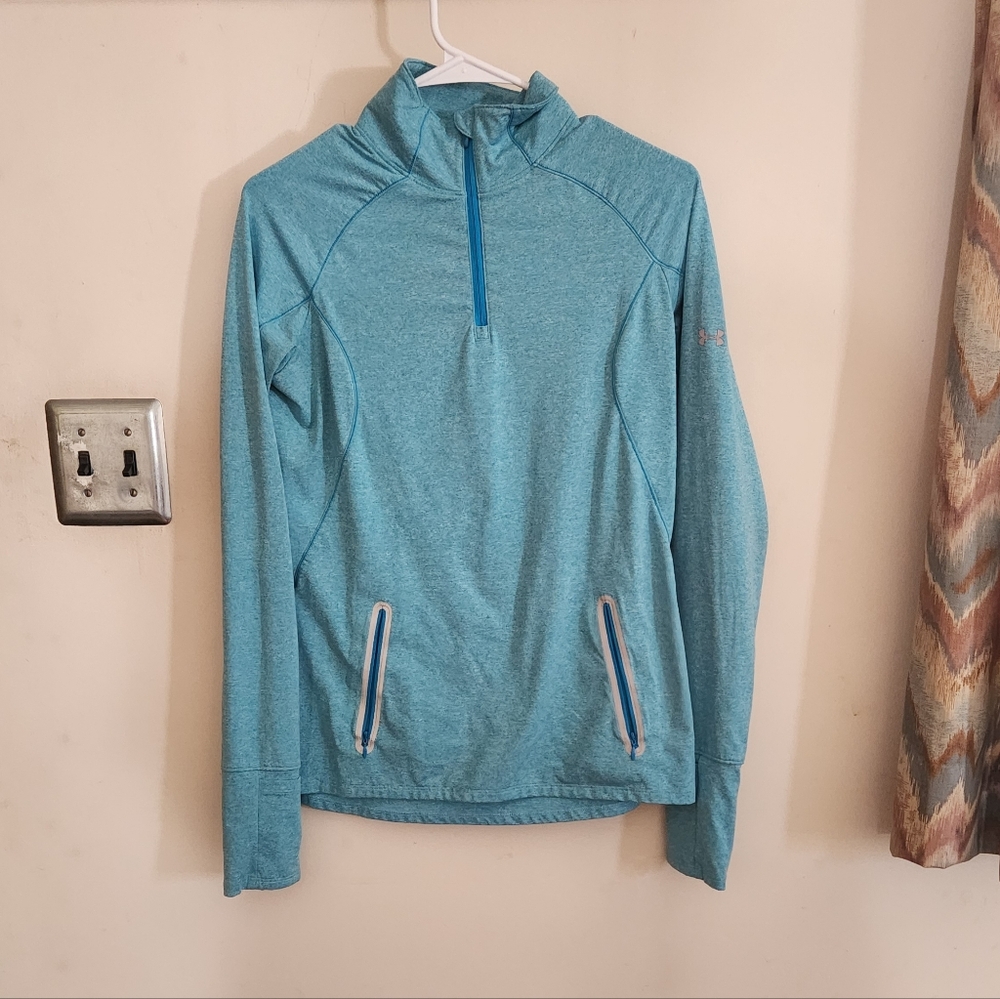 🎉 Under Armor Light Blue 3/4 Zip Jacket
